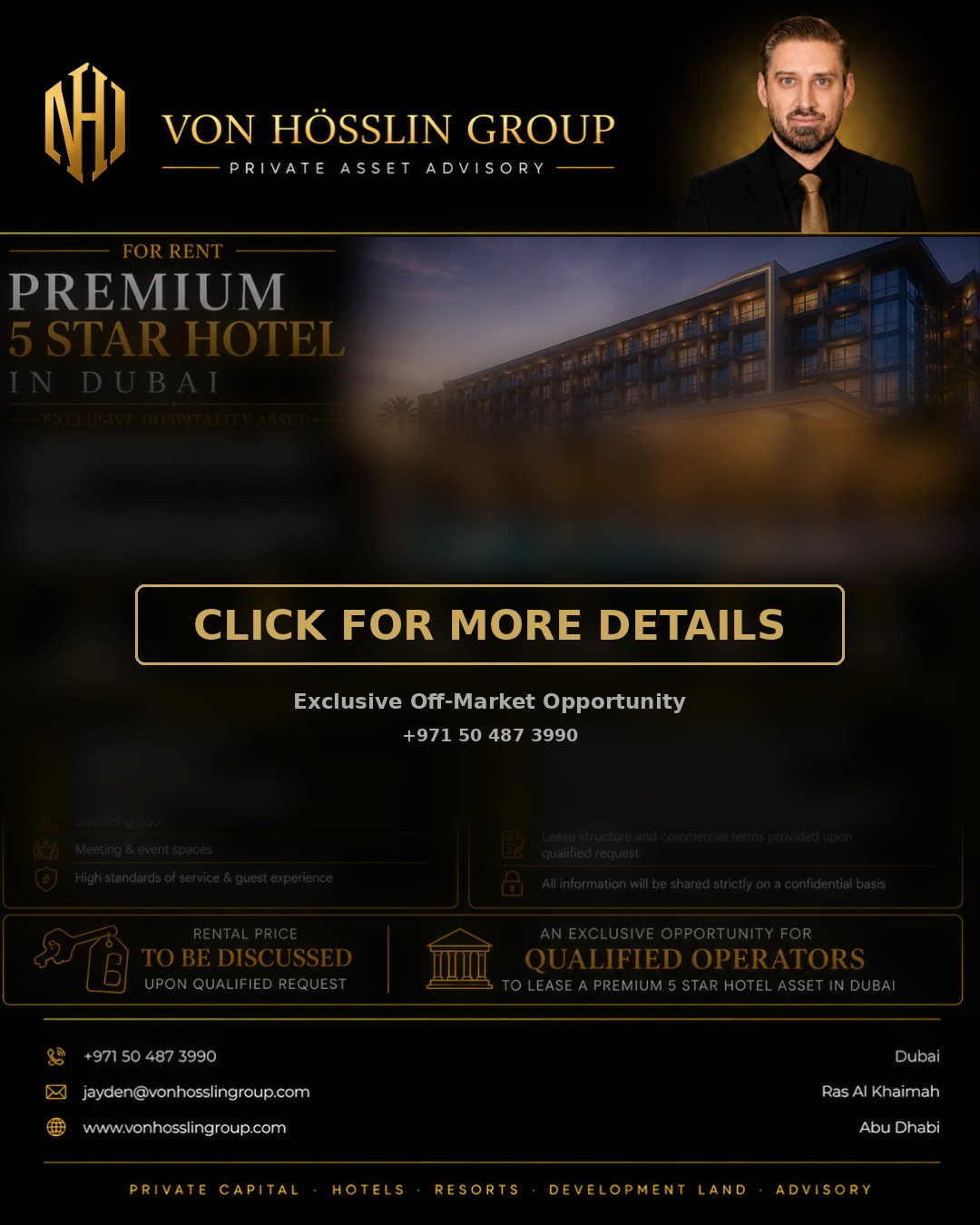 Premium Hotel for Lease – Dubai
